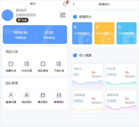 全新微信微商分销代理商城系统多级下线拿货返利等级定制